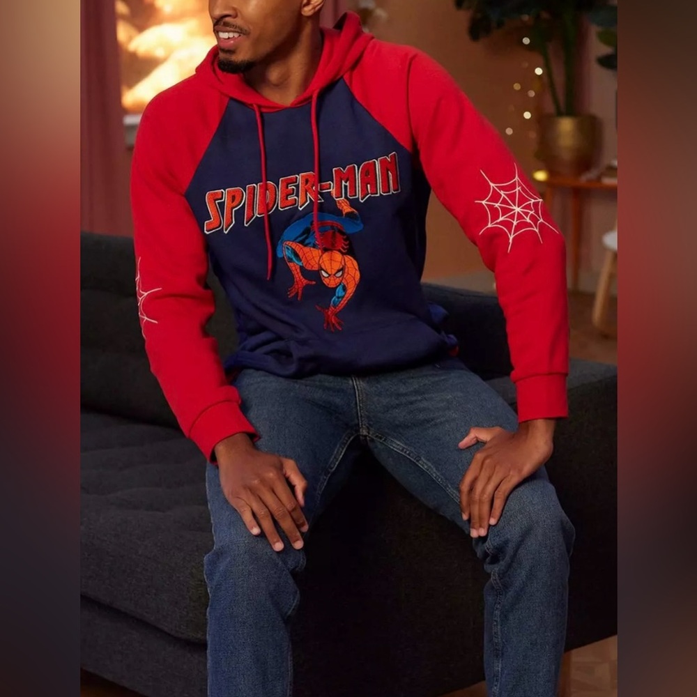 NWT Our Universe Marvel Spider-Man color block hoodie sizes 2X 3X